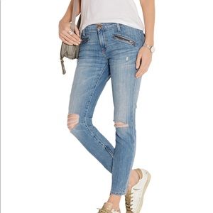 Current Elliott stiletto zip high skinny Jean